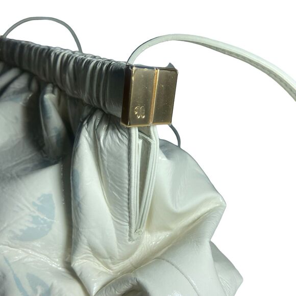 Nanushka The Bar Clutch Shoulder Bag Cream White Faux Leather Evening Purse - Picture 4 of 14